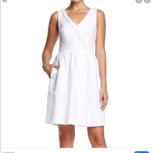 Trina Turk Alessia V-neck, tassel trim dress